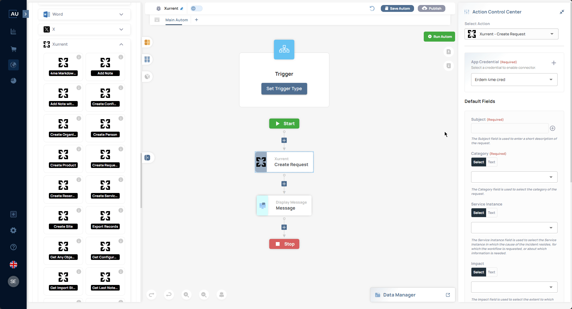 Xurrent — Create Request