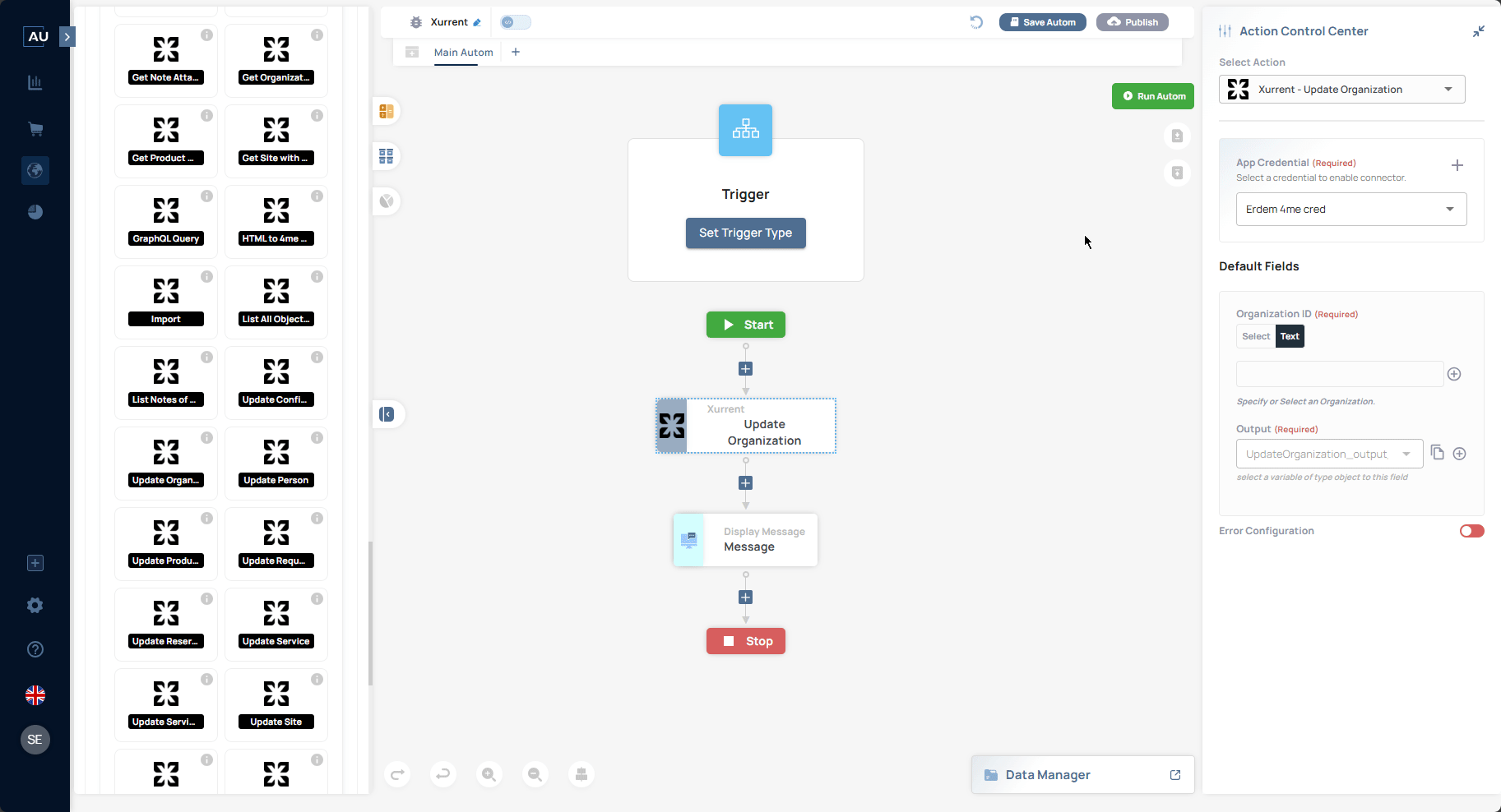 Xurrent — Update Organization