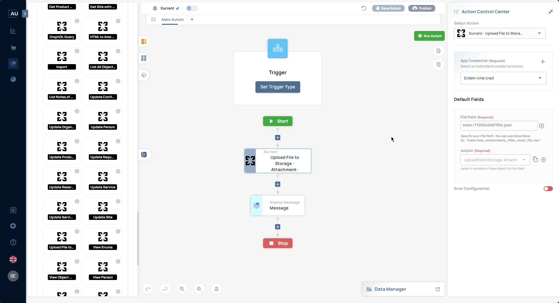 Xurrent — Upload Files to Storage