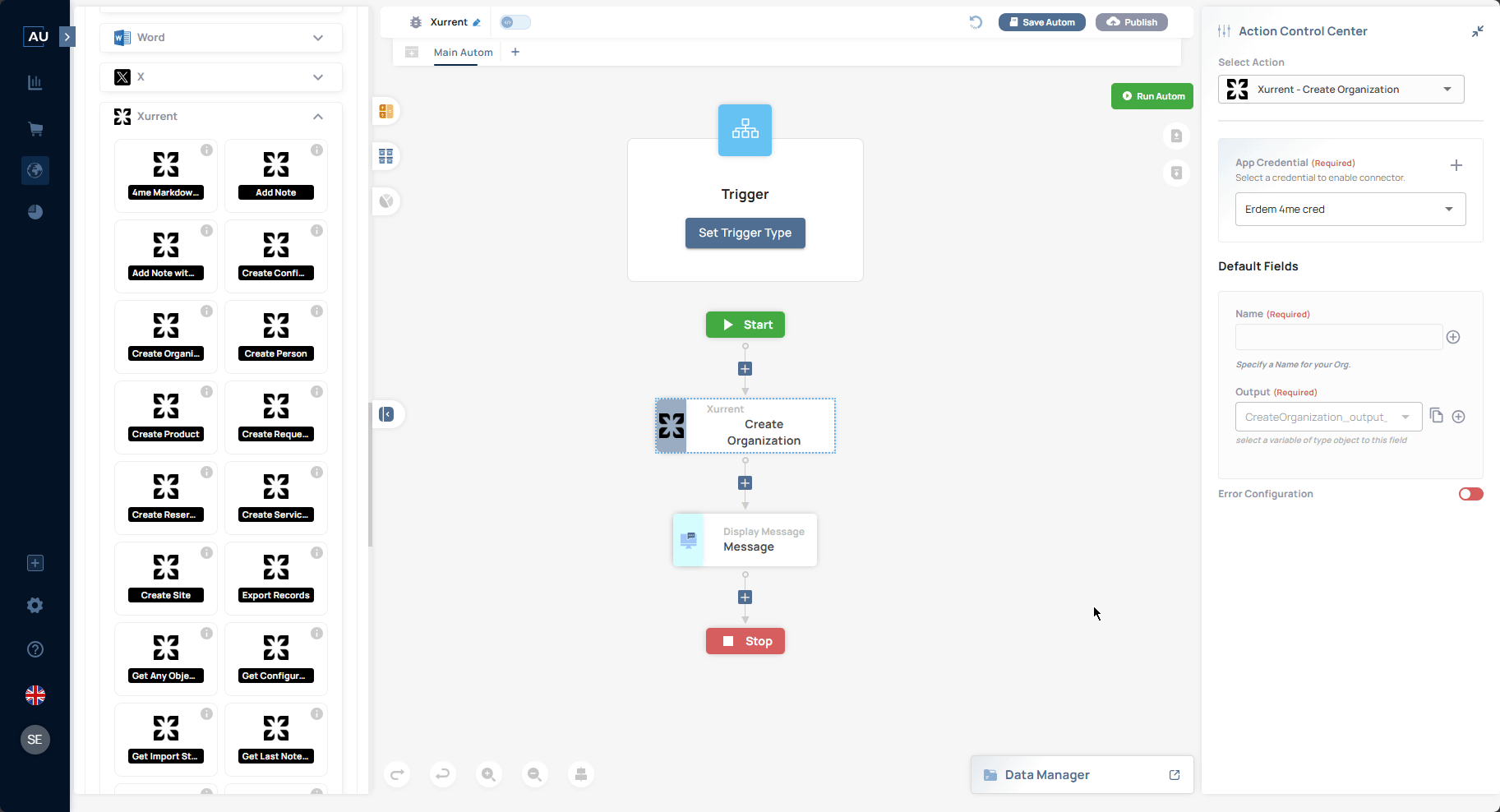 Xurrent — Create Organization